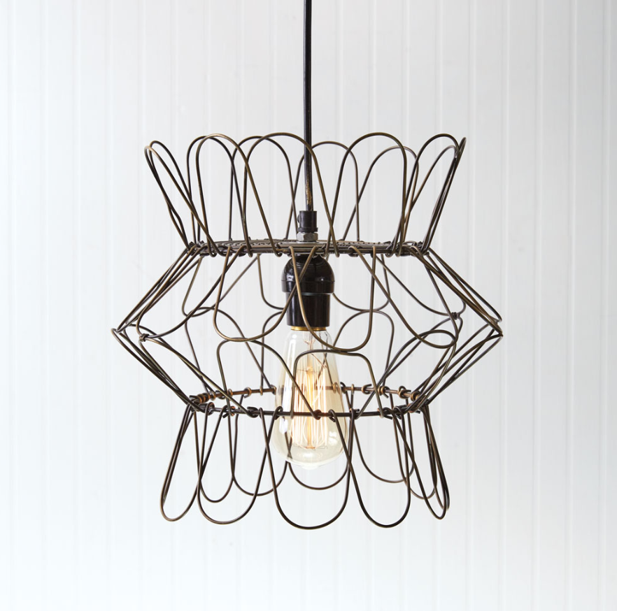 Small Wire Egg Basket Pendant Lamp