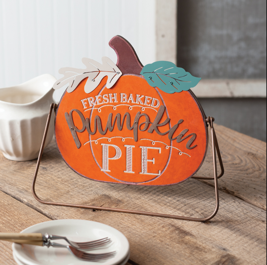 Fresh Baked Pumpkin Pie A-Frame Tabletop Sign