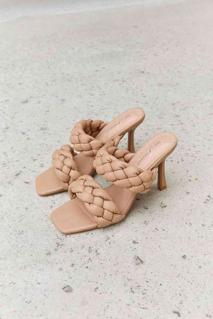 Forever Link Double Braided Strap Mule Heels