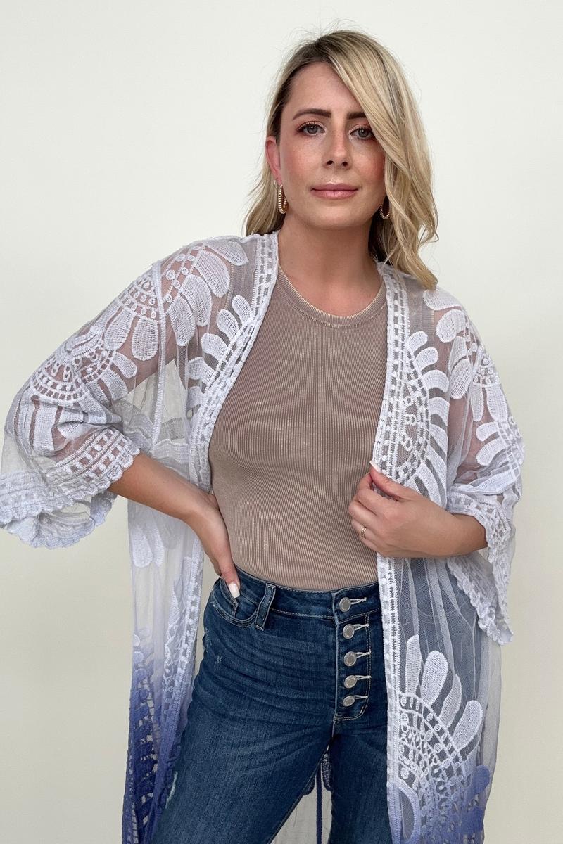 Leto Ombre Bohemian Lace Kimono (K) Mischa Lottie