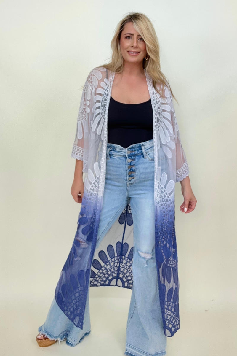 Leto Ombre Bohemian Lace Kimono (K) Mischa Lottie