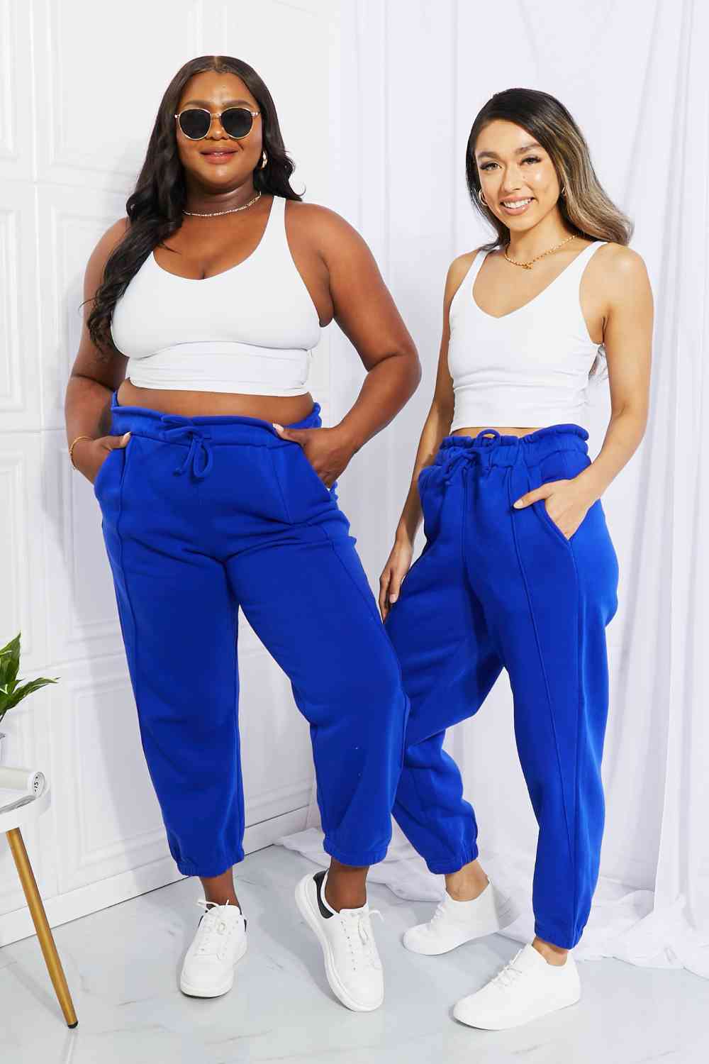Zenana Full Size Can't Stop Me Paperbag Waist Joggers