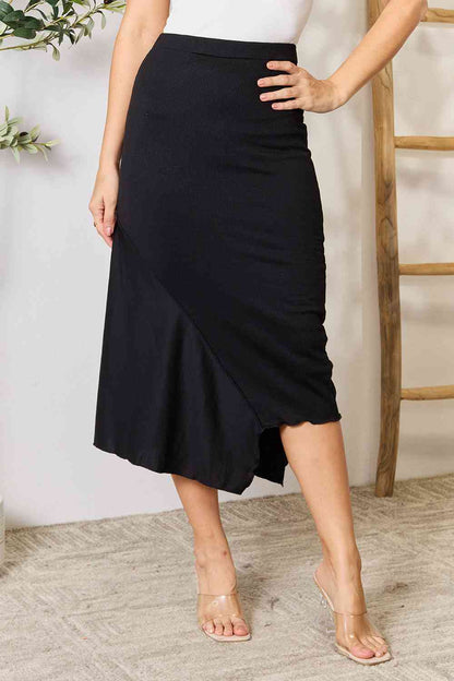 Culture Code Full Size High Waist Midi Skirt