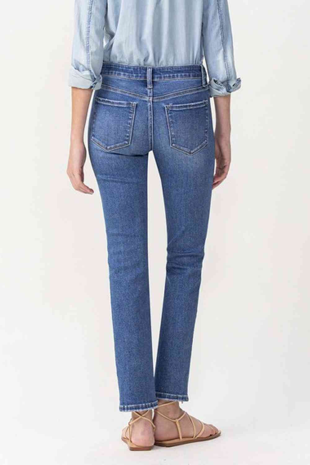 Lovervet Full Size Maggie Midrise Slim Ankle Straight Jeans