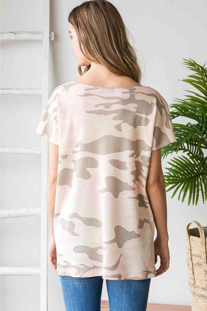 Heimish Full Size Camouflage Tunic T-Shirt