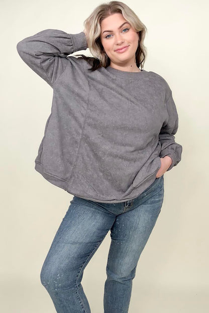 Twist Detail Reversible Oversized Sweatshirt With Pockets