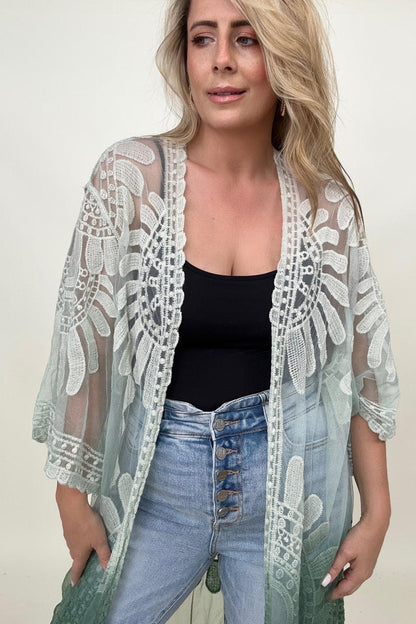 Leto Ombre Bohemian Lace Kimono (K) Mischa Lottie