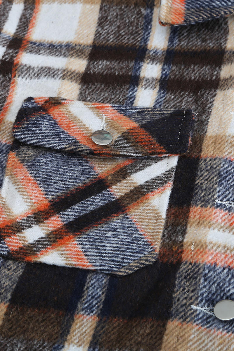 Plaid Flannel Shacket With Pockets